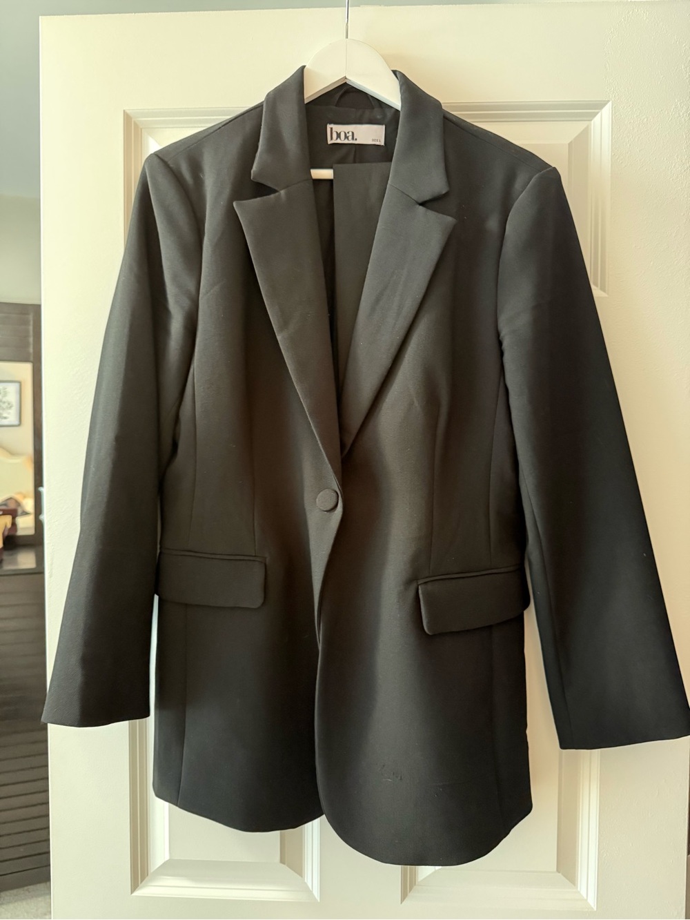 BOA Black Single-Button Tailored Blazer